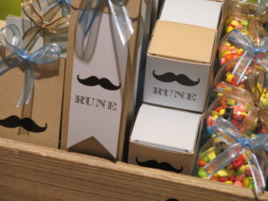 doopsuiker blauwbeige snor thema voor Rune