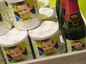 Communiebedankjes in groen blokjes thema voor Tiebe