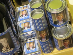 Communiebedankjes met blauwe streepjes voor Cédric
