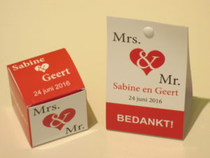 voorbeelden huwelijksbedankjes