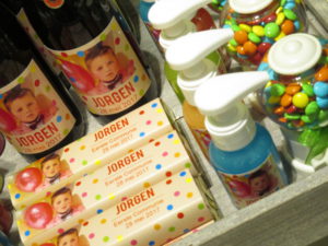 Communiebedankjes met vrolijke bolletjes voor Jorgen