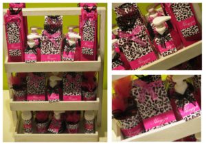 Doopsuiker fuchsia met tijgermotief