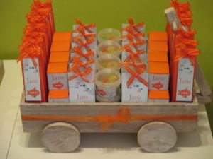 Doopsuiker oranje/lichtblauw thema duikboot