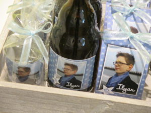 Communiebedankjes blauw sterretjes