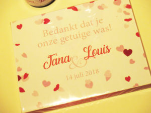 voorbeelden huwelijksbedankjes